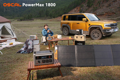 OSCAL PowerMax 1800 SE Expandable Portable Power Station 1872Wh LiFePO4 Solar Generator