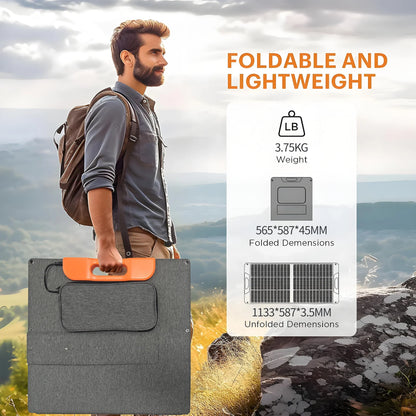 110W Foldable Solar Panel Portable Solar Charger with USB-C PD & MC4 Outputs