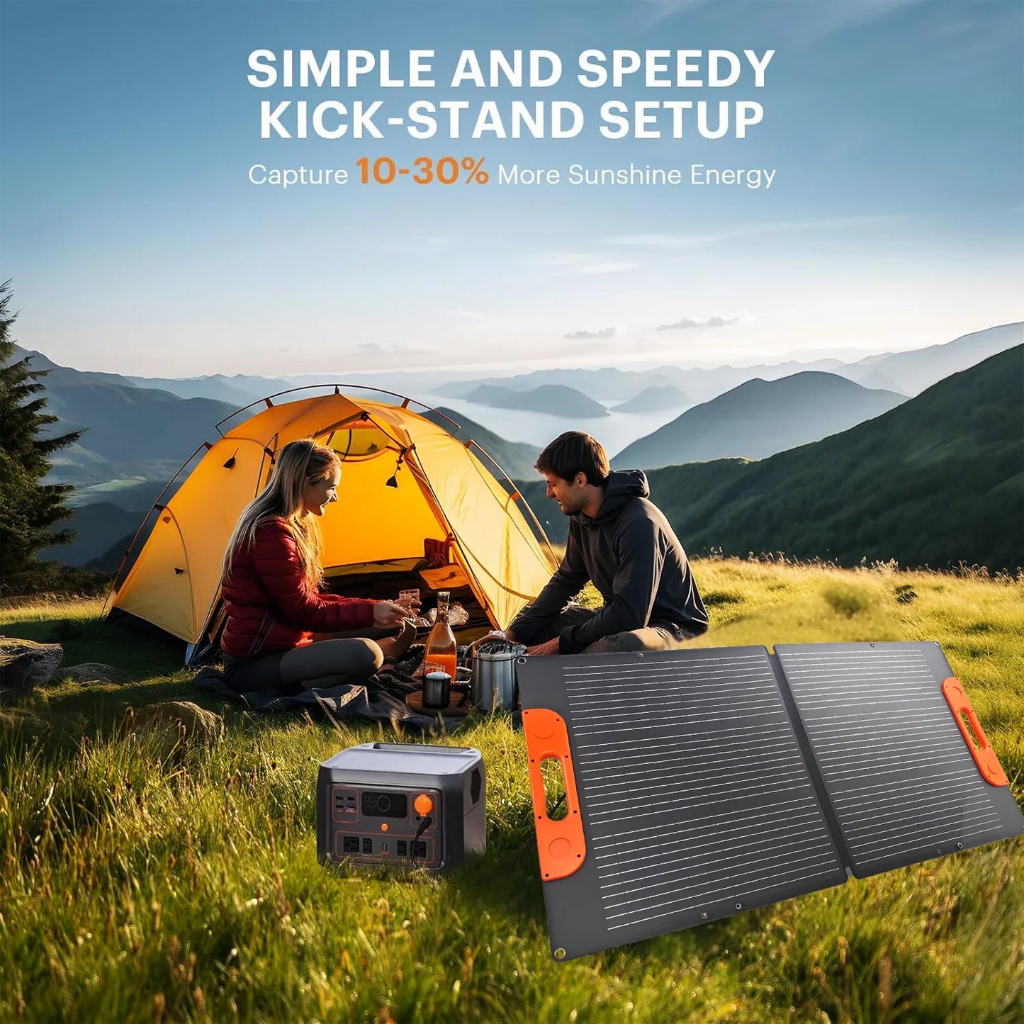 110W Foldable Solar Panel Portable Solar Charger with USB-C PD & MC4 Outputs