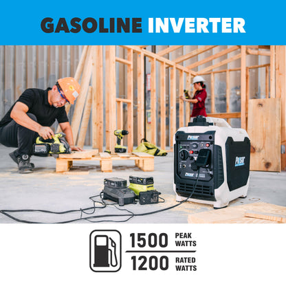 PULSAR GAS 1200W Peak 900W Rated 2-Stroke Portable Inverter Generator
