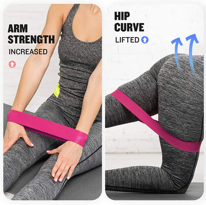 Different Resistance Bands Yoga Band Fitness Exercise Training Hip Tension Band Leg Squat Dance Elastic Loop Stretch Band