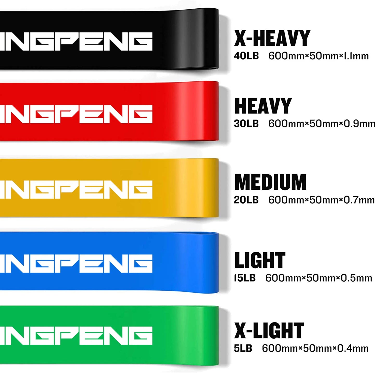 Different Resistance Bands Yoga Band Fitness Exercise Training Hip Tension Band Leg Squat Dance Elastic Loop Stretch Band