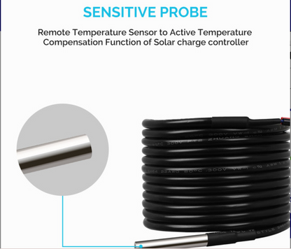 Renogy Battery Temperature Sensor RTSCC-G1 for MPPT & PWM Charge Controllers