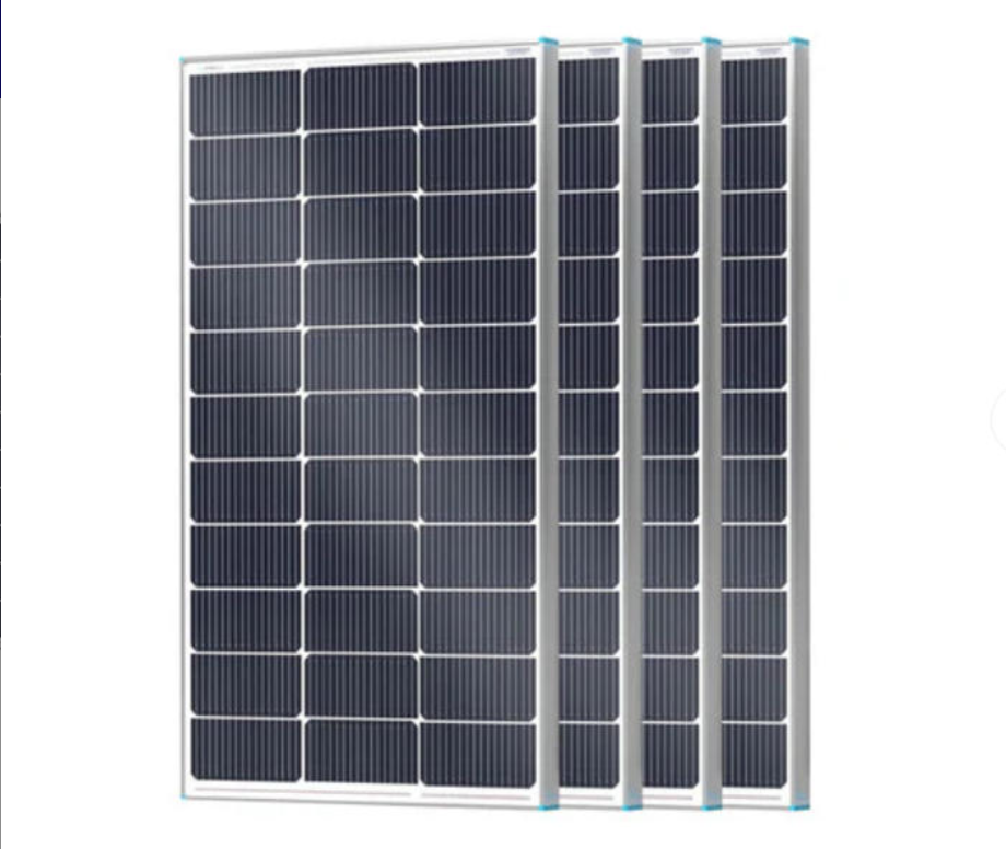 100W Flexible Monocrystalline Solar Panel, Lightweight Black PV Module