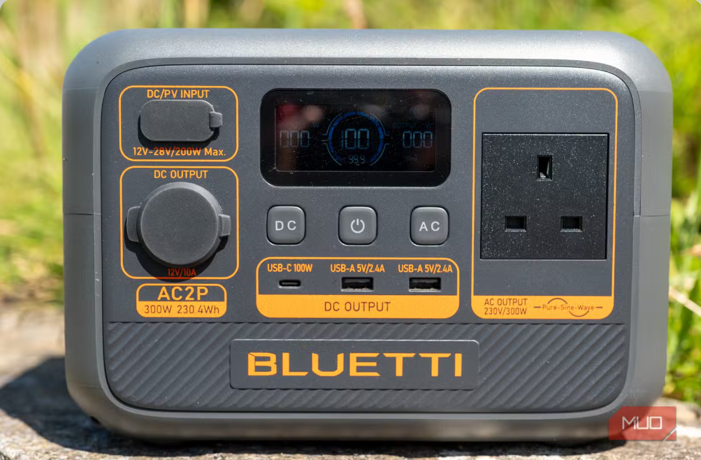 BLUETTI AC2P Portable Power Station 230.4Wh LiFePO4 300W Pure Sine Wave Solar Generator